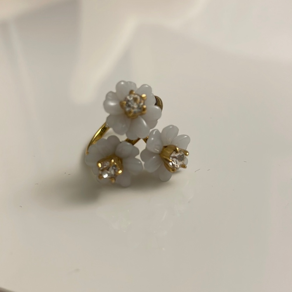 Ann Taylor Floral cluster statement ring